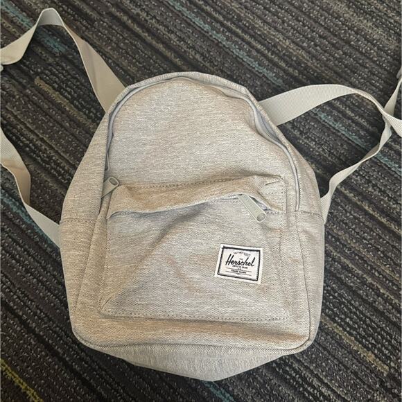 HERSCHEL SUPPLY CO. Small Grey Backpack Mini School Lunch Bag Pouch - Picture 1 of 7